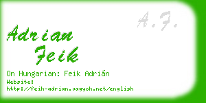 adrian feik business card